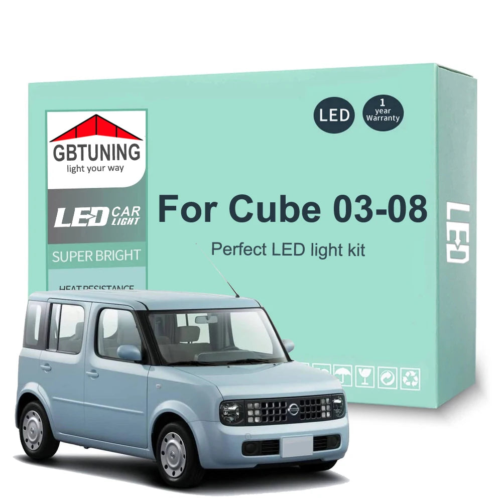 8-Piece LED Interior Light Kit for Nissan Cube Z11 - Canbus Error-Free Bulbs | AUTOKITSHOP