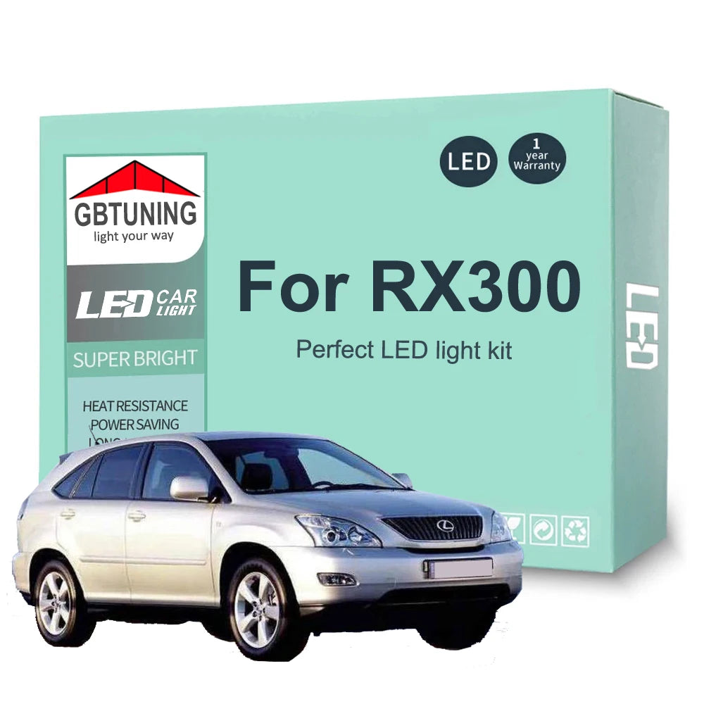 9-Piece LED Interior Light Kit for Lexus RX300 - Canbus Error-Free Bulbs | AUTOKITSHOP