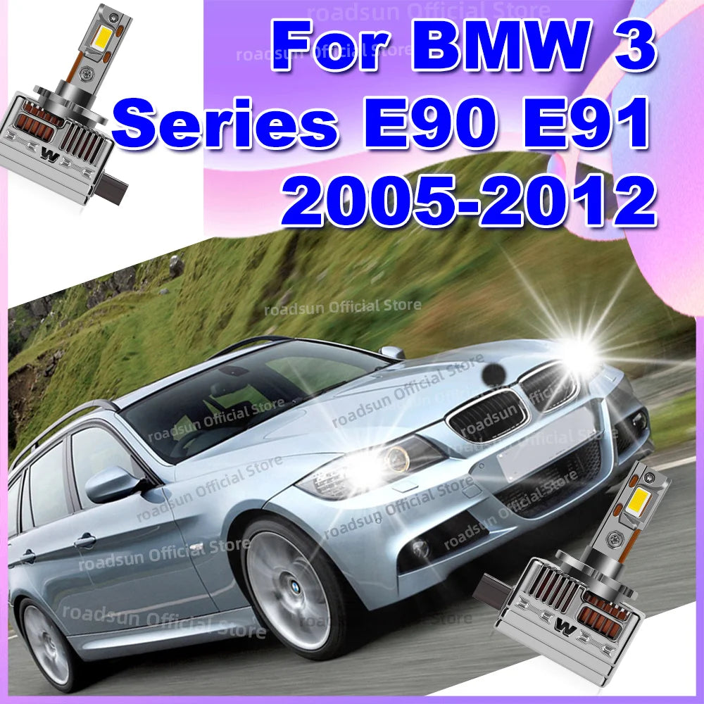 LED Headlight Canbus 50000LM Xenon Upgrade Car Lamp 6000K for BMW 3 Series E90 E91 2005 20