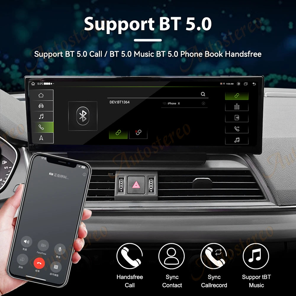 14.9 Inch Android 14 Carplay For Audi Q5 B9 2016-2021 Car Multimedia Player GPS Navigation