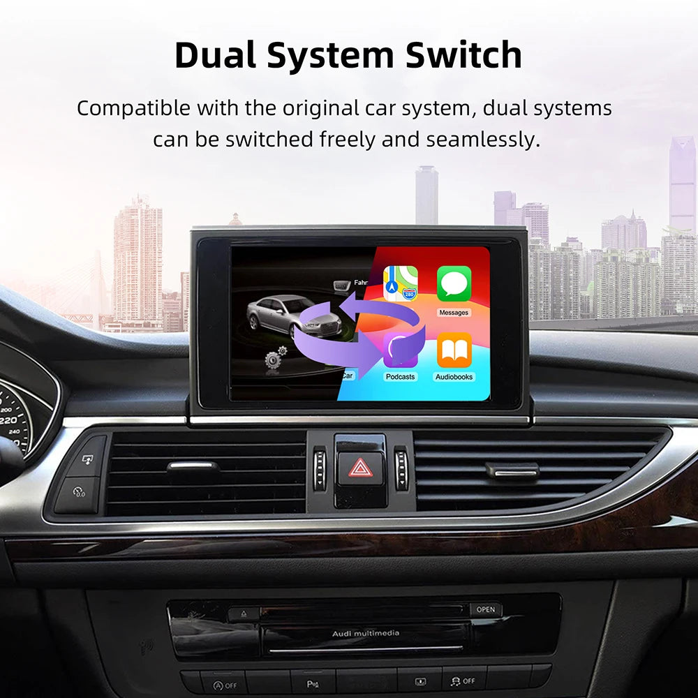 Screen Upgrade kit Decoder CarPlay Android Auto Mirror Link For Audi A4, A5, A6, A7, Q2L,