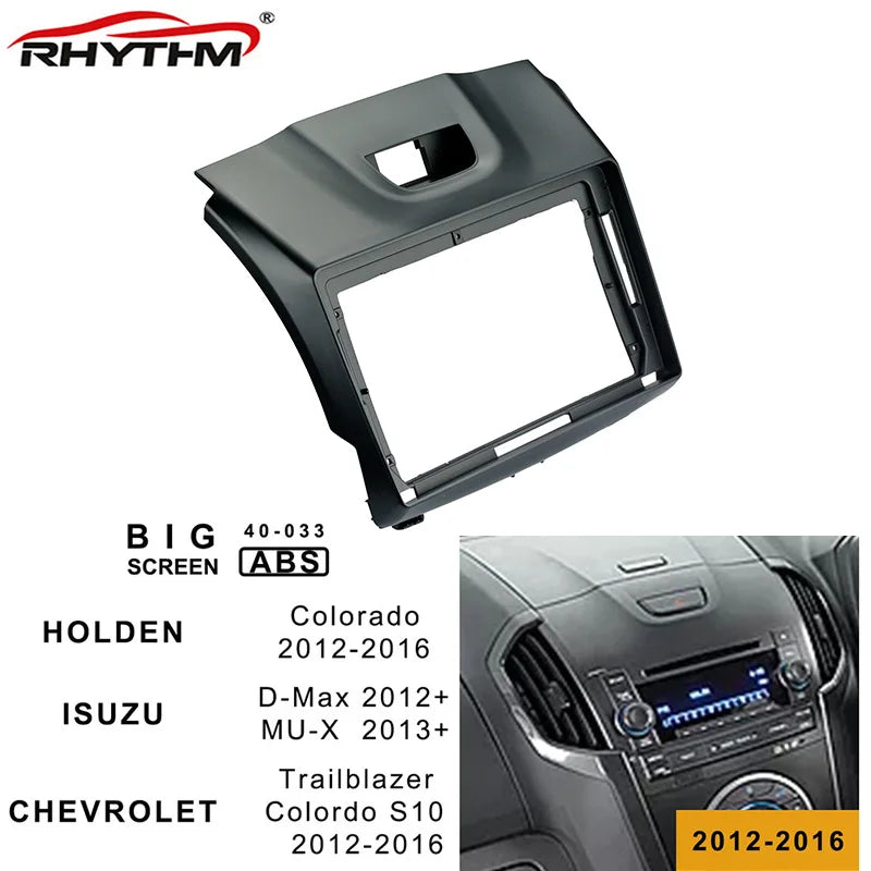 9 inch 2din car radio Fascia For Isuzu D-Max / MU-X 2013-2016 Panel Dash Mount Installatio | AUTOKITSHOP