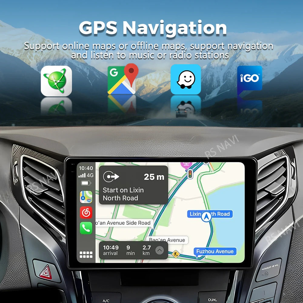 Android 16 For Hyundai i40 2011 - 2019 2K QLED Android Car Radio Multimedia Video Player G