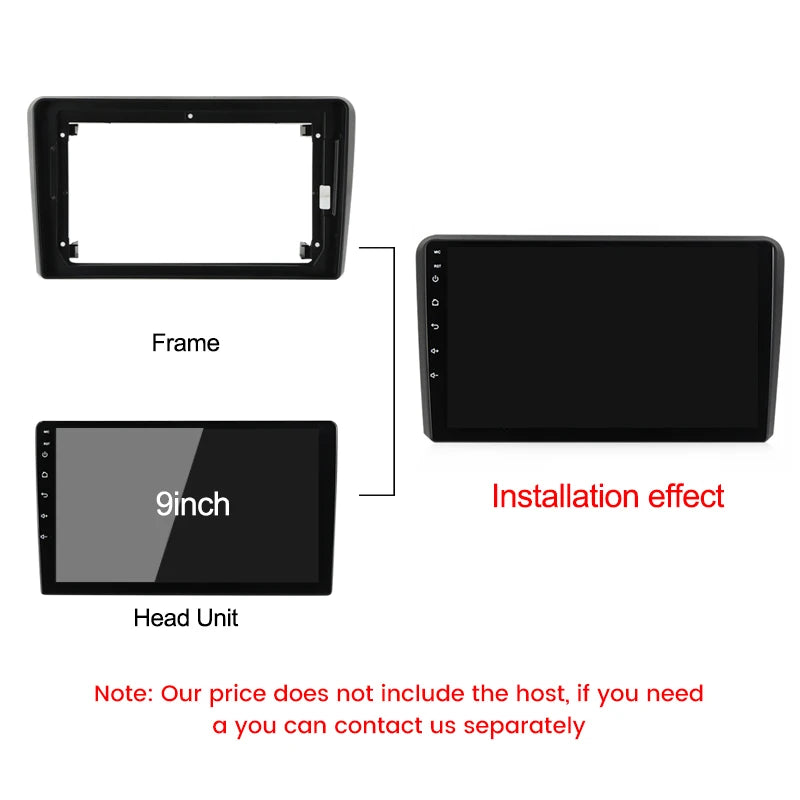 9inch Android Car Radio Fascia Adapter For Audi A3 2 8P 2003 - 2013 S3 2 2006 - 2012 RS3 1