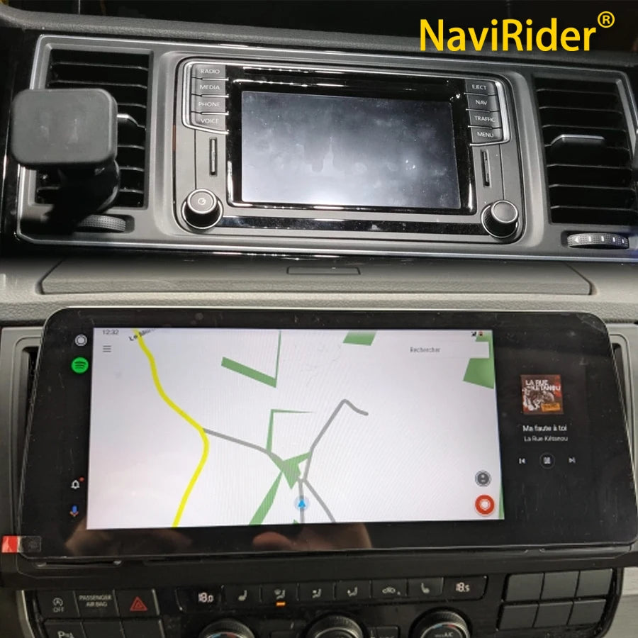 12.3inch AUTO Qled Screen For VW Multivan T6 2016 GPS Android 14 2Din Car Multimedia Video