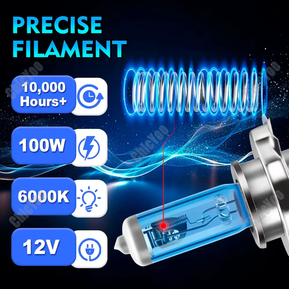 2X Car Front Lights 6000K White H4 High Low Beam Halogen Headlights For Subaru Forester 19
