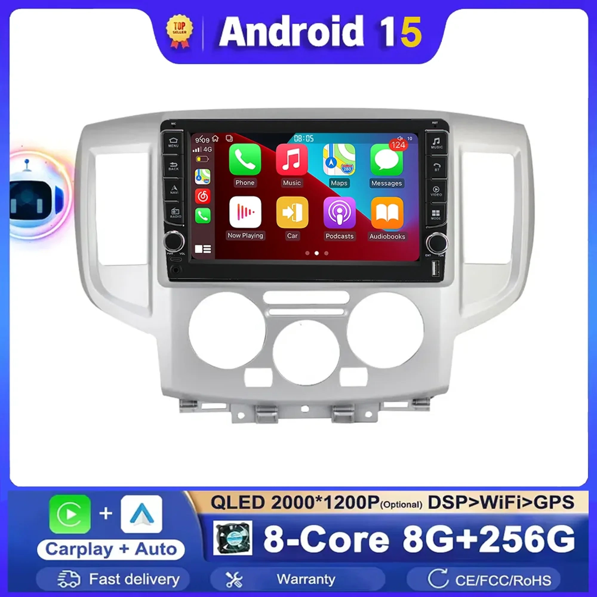 Android 15 For Nissan NV200 2011 2015 2016 2017-2018 2din Car Radio Car Multimedia Player  | AUTOKITSHOP