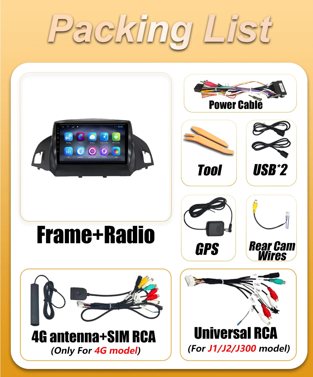 Car Radio Auto Wireless Carplay For Ford C-MAX Kuga 2 Escape 3 2012 2013 2014 2015 - 2019  | AUTOKITSHOP