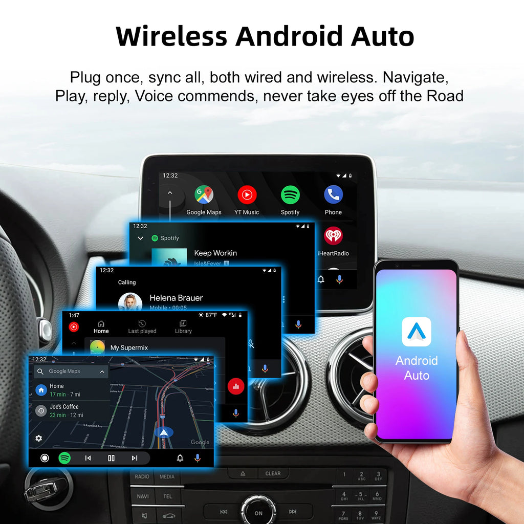 Wireless CarPlay Adapter Android Auto Module For Benz NTG 5.0 5.1 COMAND SystemC GLC W205