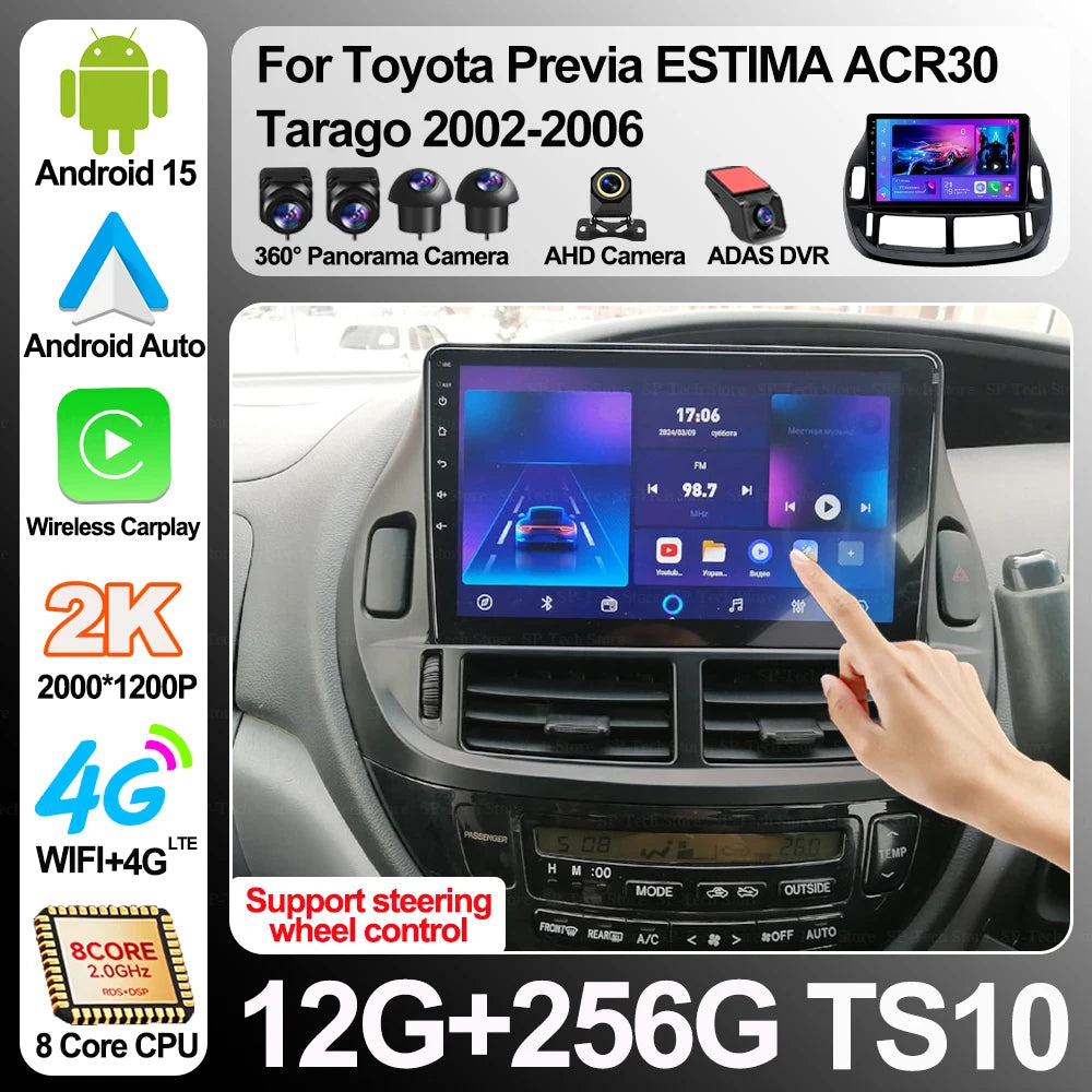Android 16 For Toyota Previa Estima Acr30 Tarago 2002-2006 Stereo Radio Multimedia Player  | AUTOKITSHOP