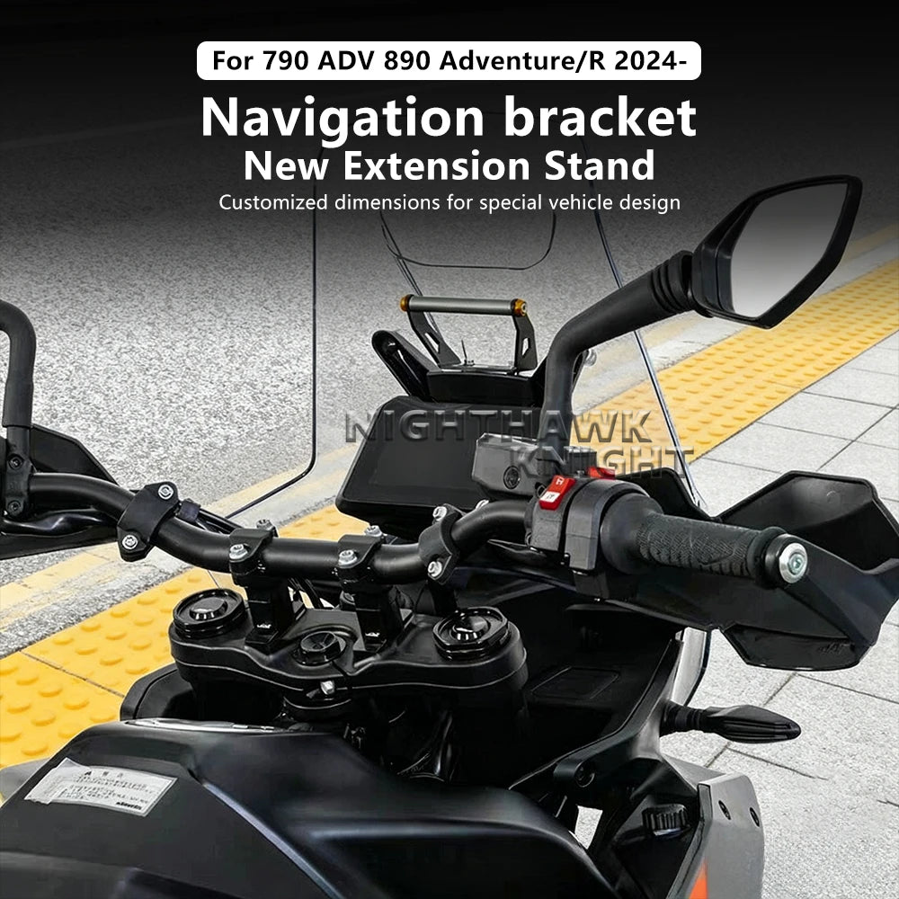 For 790 Adventure R 2024 2025 890 adventure R 2023-2025 New Motorcycle CNC Expansion Bracket GPS - Automotive LED Light