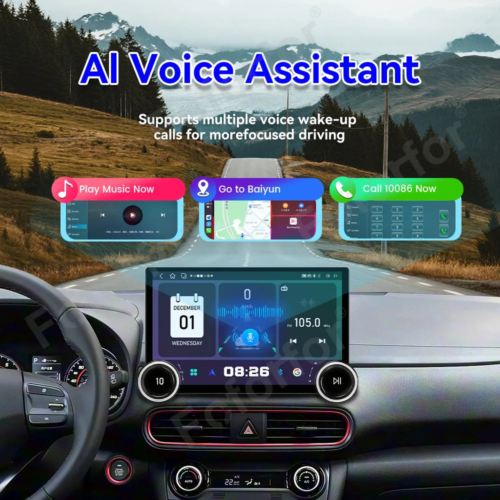 Premium Pro 11.5 Inch Full HD Touch Screen Android 15 Wireless CarPlay GPS Navi Head Unit