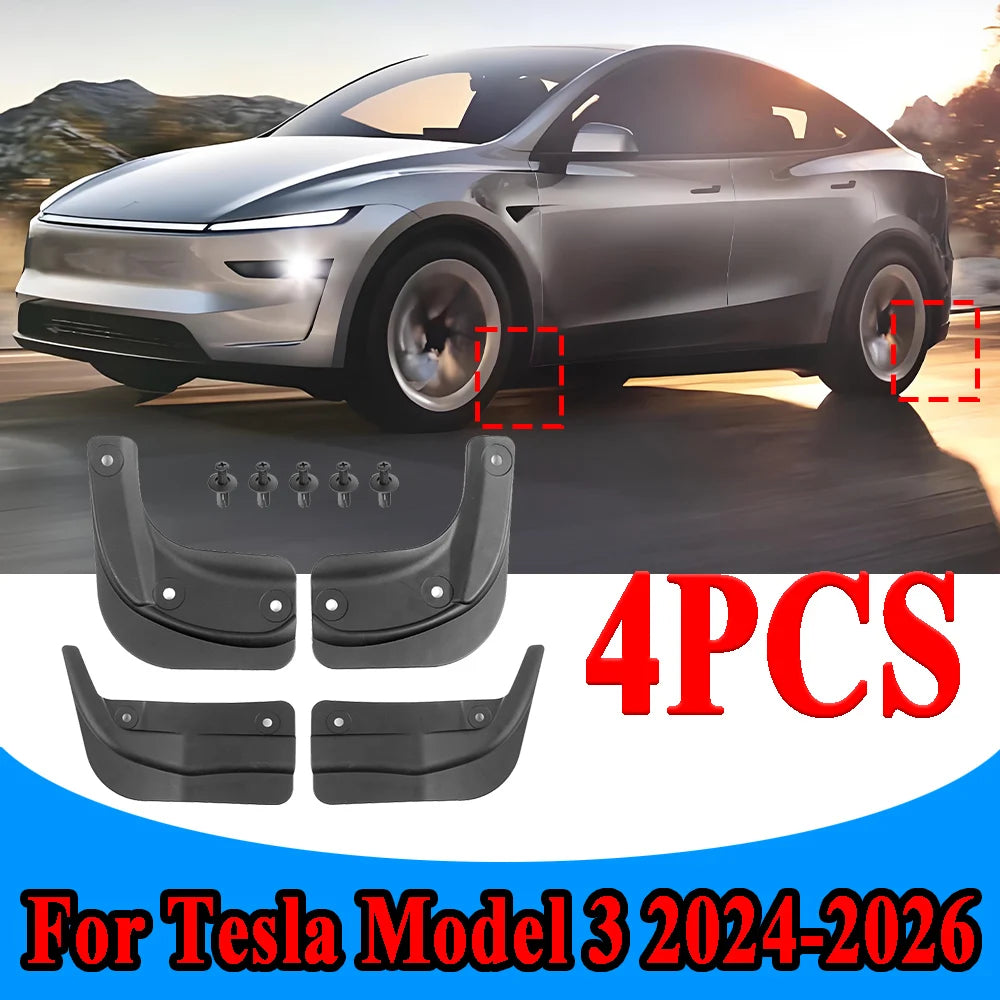 Official Original Mudflaps Soft TPE Material Front Rear Wheel Fenders Splash Guards For Te