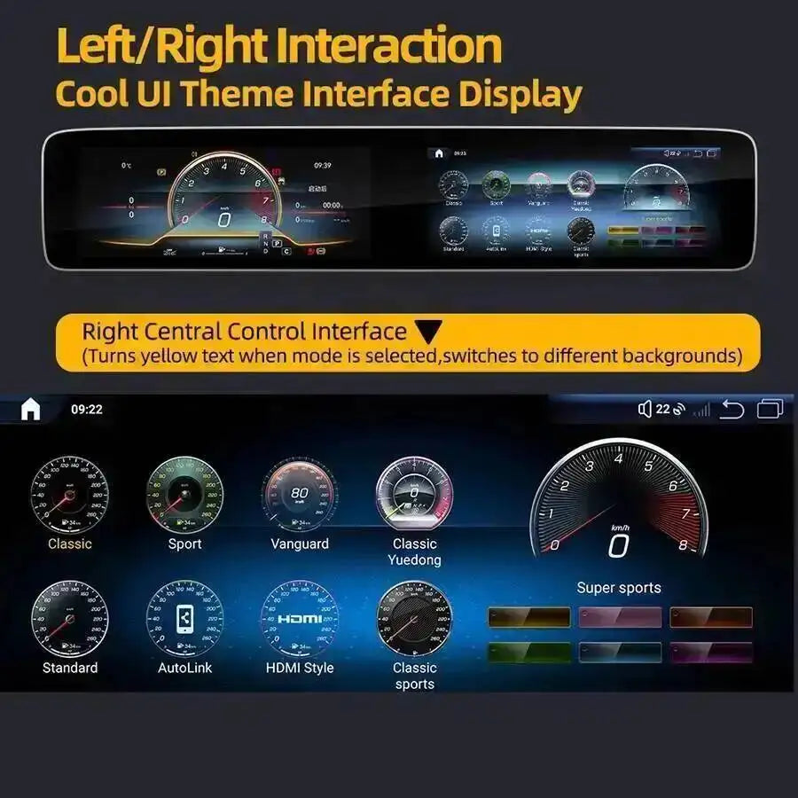 24.6" Android Navigation Car Multimedia Video Player Carplay GPS Stereo Audio For Mercedes | AUTOKITSHOP