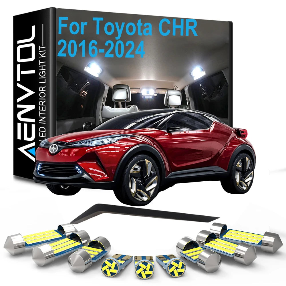 10-Piece LED Interior Light Kit for Toyota - Canbus Error-Free Interior Bulbs