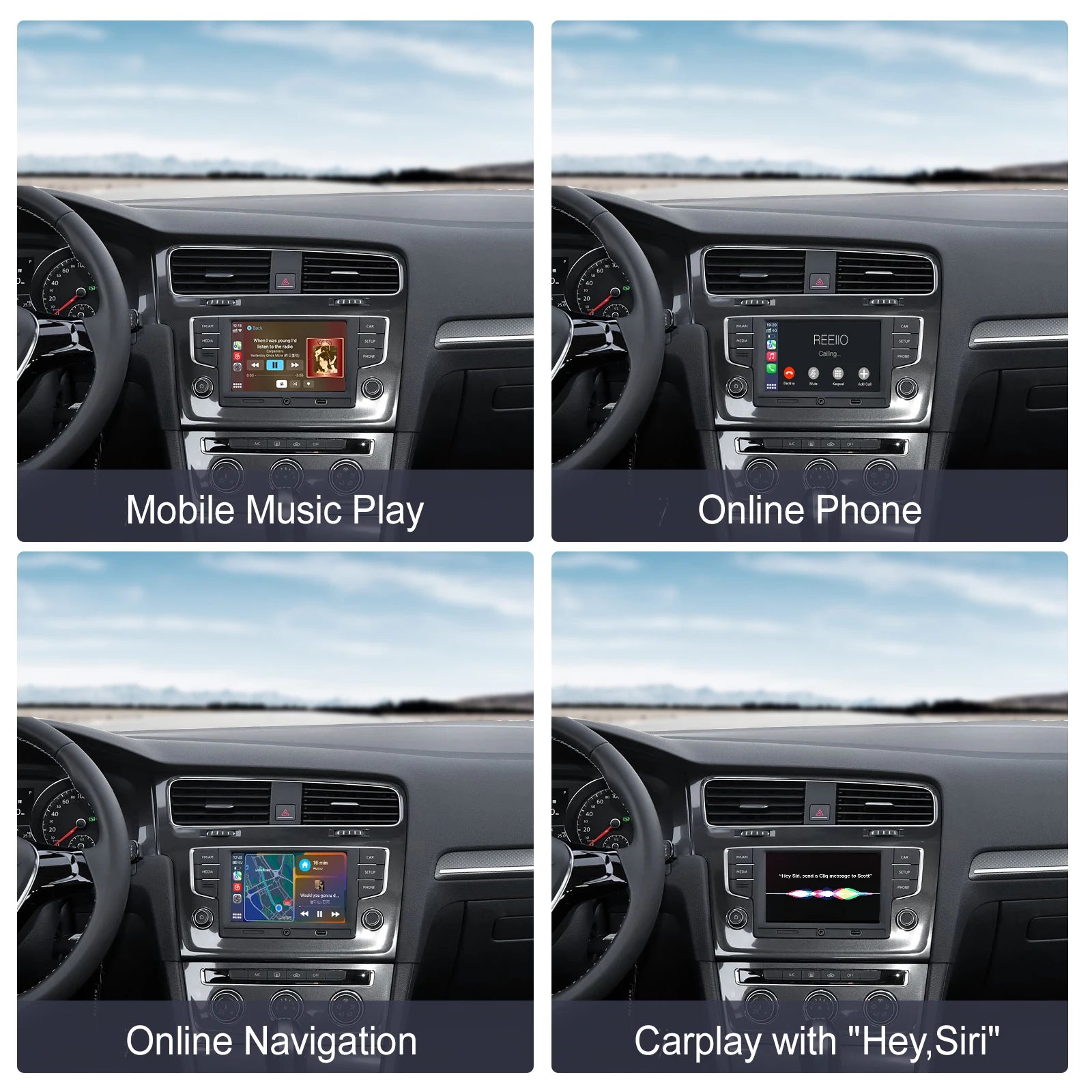 Wireless Carplay Android Auto For Volkswagen Golf 7 With MIBI System Multimedia Accessory