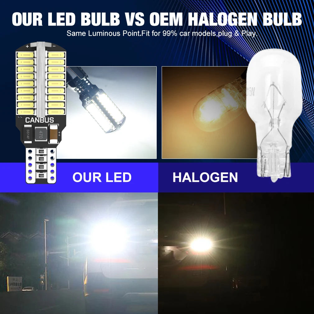 Canbus T15 W16W 921 912 T16 902 LED Bulbs 72pcs 4014SMD Super Bright 3000LM Car Reversing