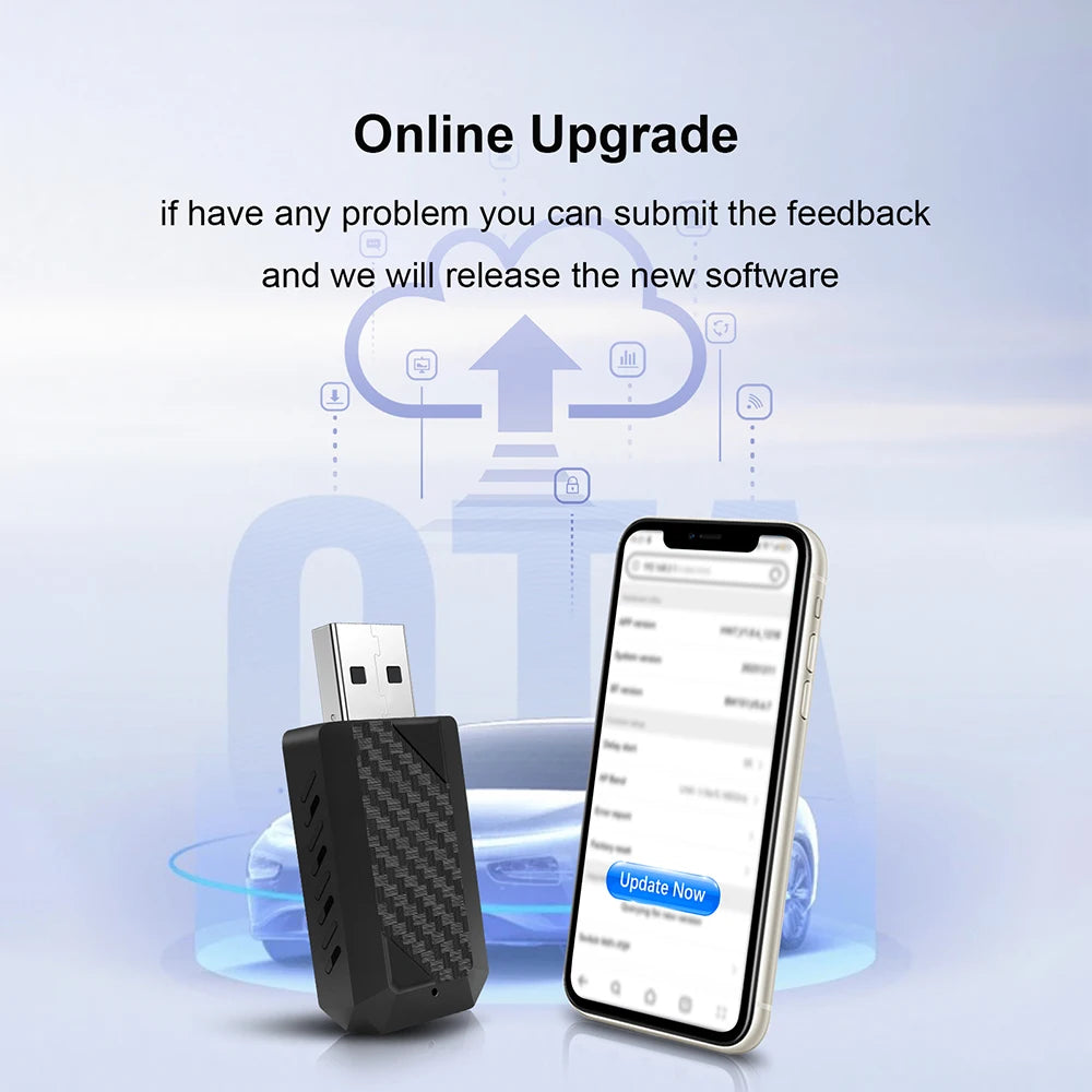 2025 2in1 MINI Ultra Wireless CarPlay Android Auto Adapter Auto Connection