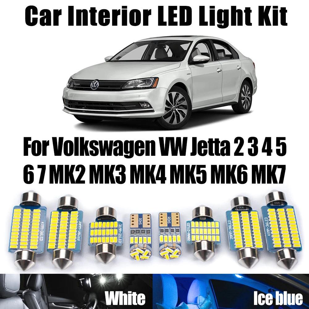 LED Interior Light Kit for Volkswagen VW Jetta 2 3 4 5 6 7 MK2 MK3 MK4 MK5 MK6 MK7 Car Ceiling Lamp - Canbus Error-Fr...