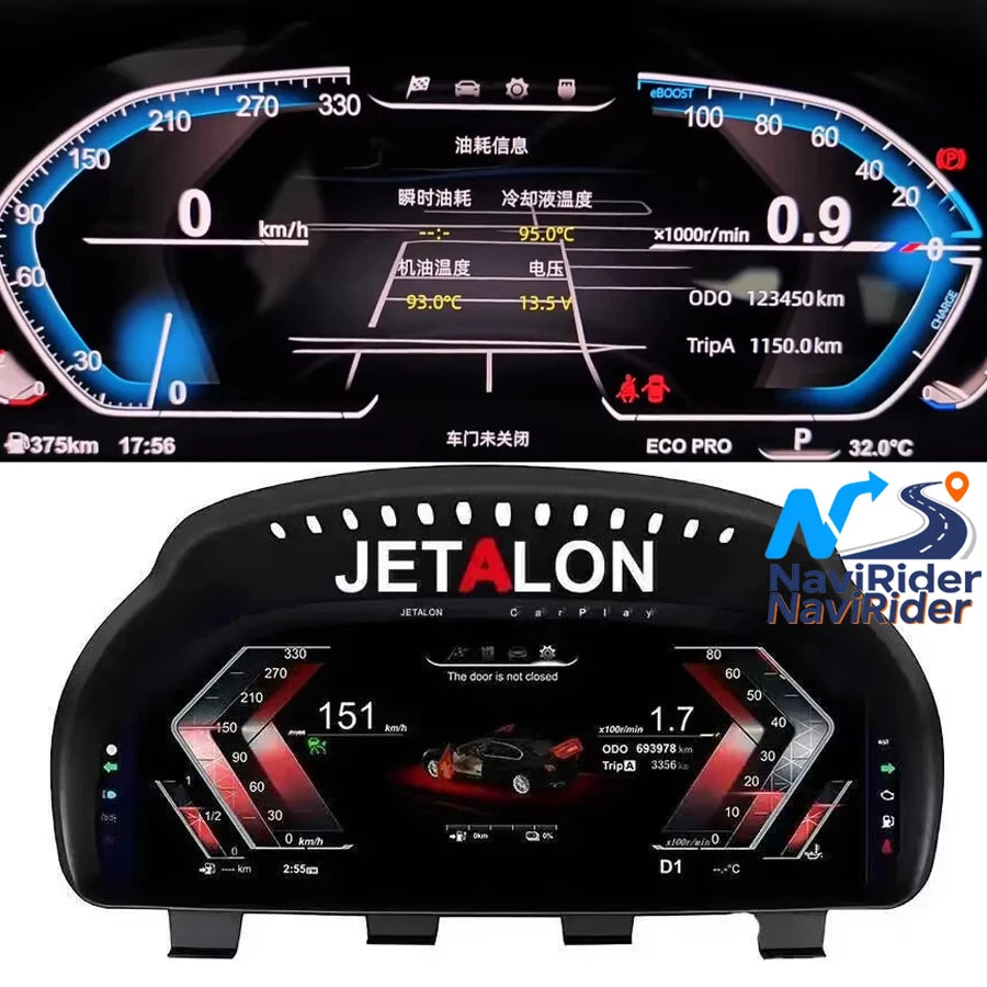 12.3inch LCD Dashboard Panel For BMW 5 6 7 Series GT Instrument Cluster
