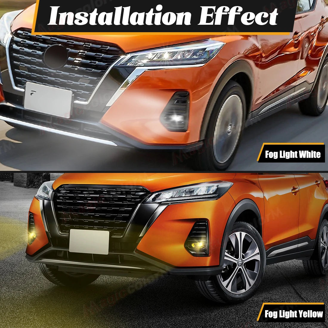 LED Fog Lamps For Nissan NAVARA NP300 X-trail Xtrail Rogue Kicks Juke F16 MK2 2020 2021 20 | AUTOKITSHOP