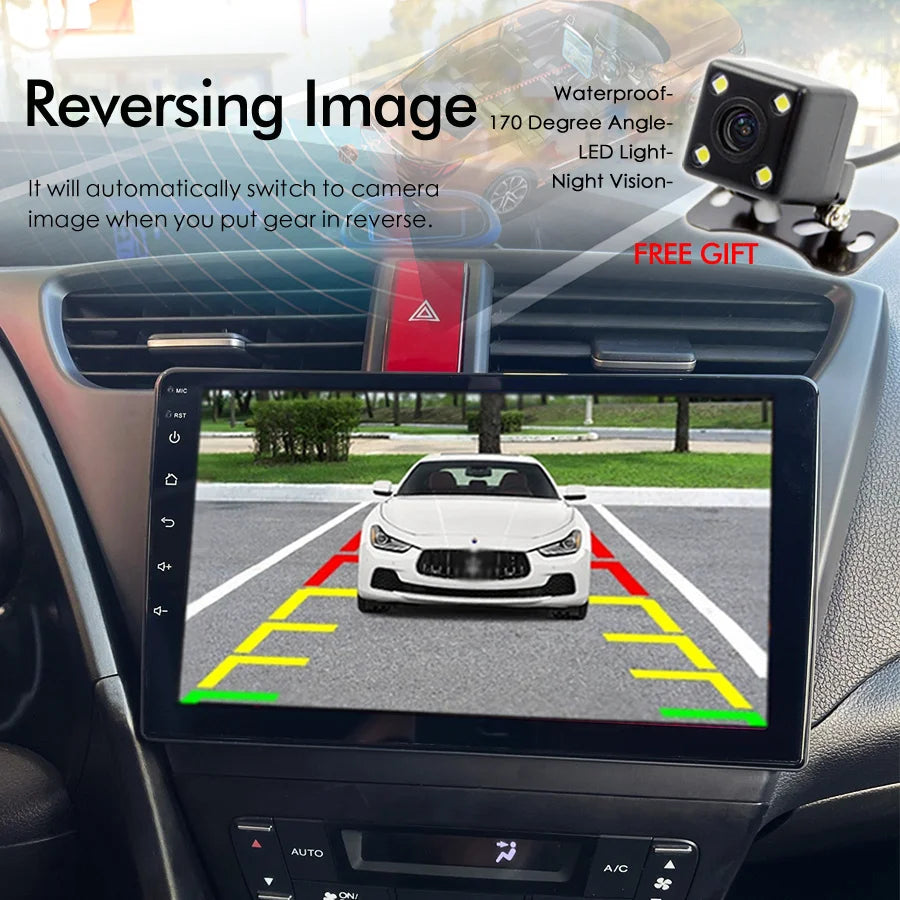 Car Radio For Honda CIVIC Hatchback 2013 2014 2015 2016 9th Gen Android Multimedia Video P