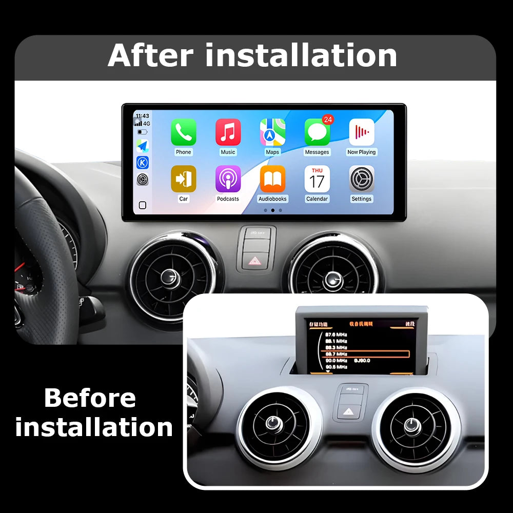 12.3 inch Touch Screen Car Radio For Audi A1 2012 - 2018 Intelligent Android OS System Mul