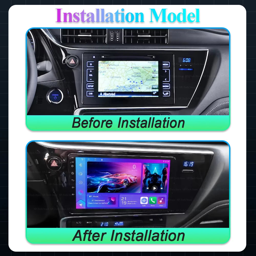 Android 16 For Toyota Auris 2014 2015 2016 2017 2018 Multimedia Video Player 2din Stereo H | AUTOKITSHOP
