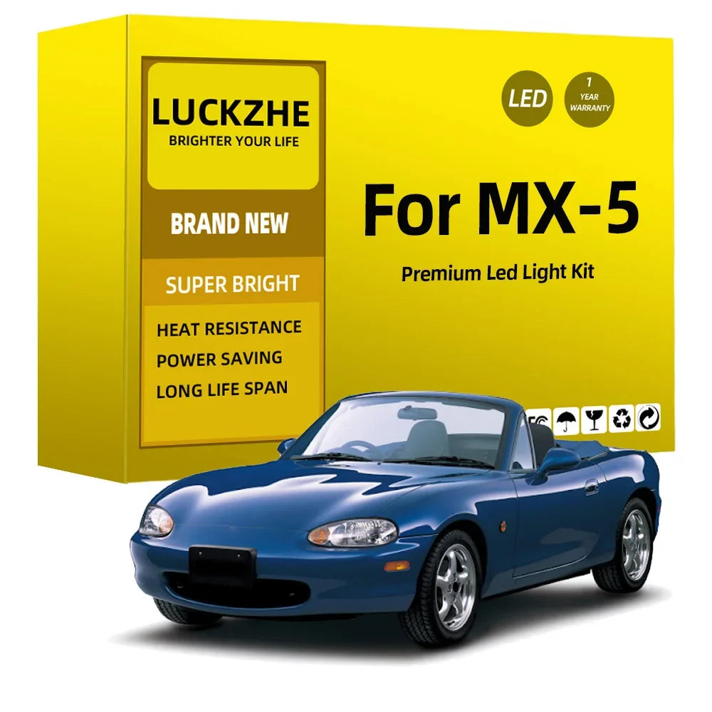LED Interior Light Kit for Mazda MX5 MX-5 Miata 1990-2016 - Canbus Dome Map Door Trunk Bulbs | AUTOKITSHOP