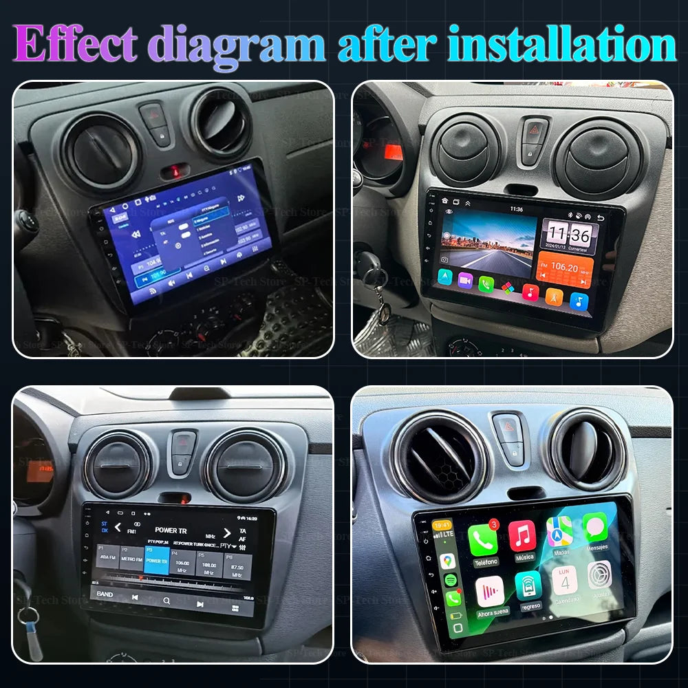 Android 16 For Renault Dokker/lodgy Dacia 2012-2020 Car Radio Stereo Head Unit Multimedia  | AUTOKITSHOP