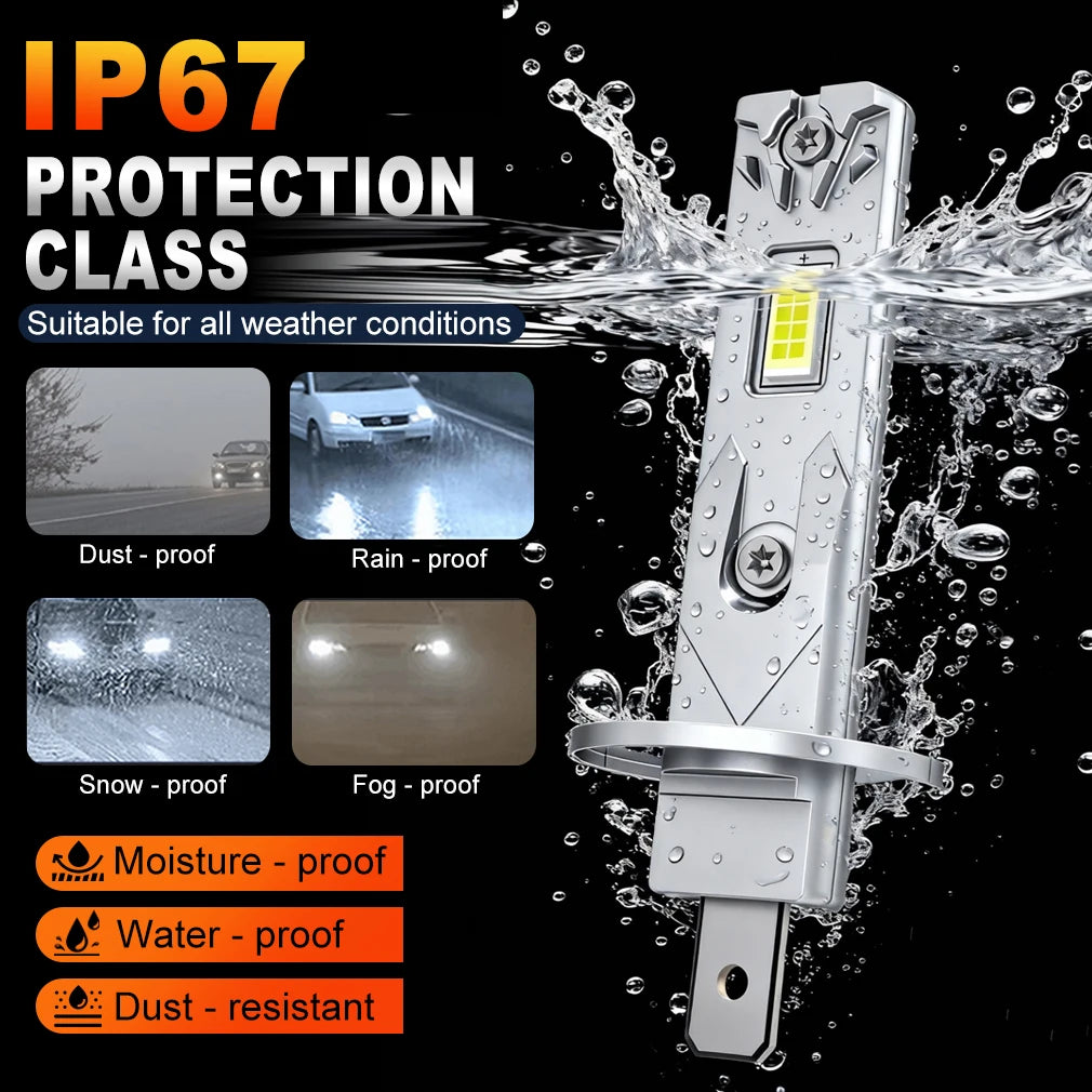 XSTORM H1 LED Light 70W 15000LM H3 LED Headlight Canbus Car Fog Lamp 3570 CSP Chips Turbo