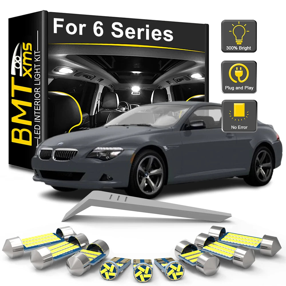 LED Interior Light Kit for BMW 6 Series M6 E63 E64 F06 Gran Coupe Convertible Canbus Reading Dome Door Lamp Accessori...