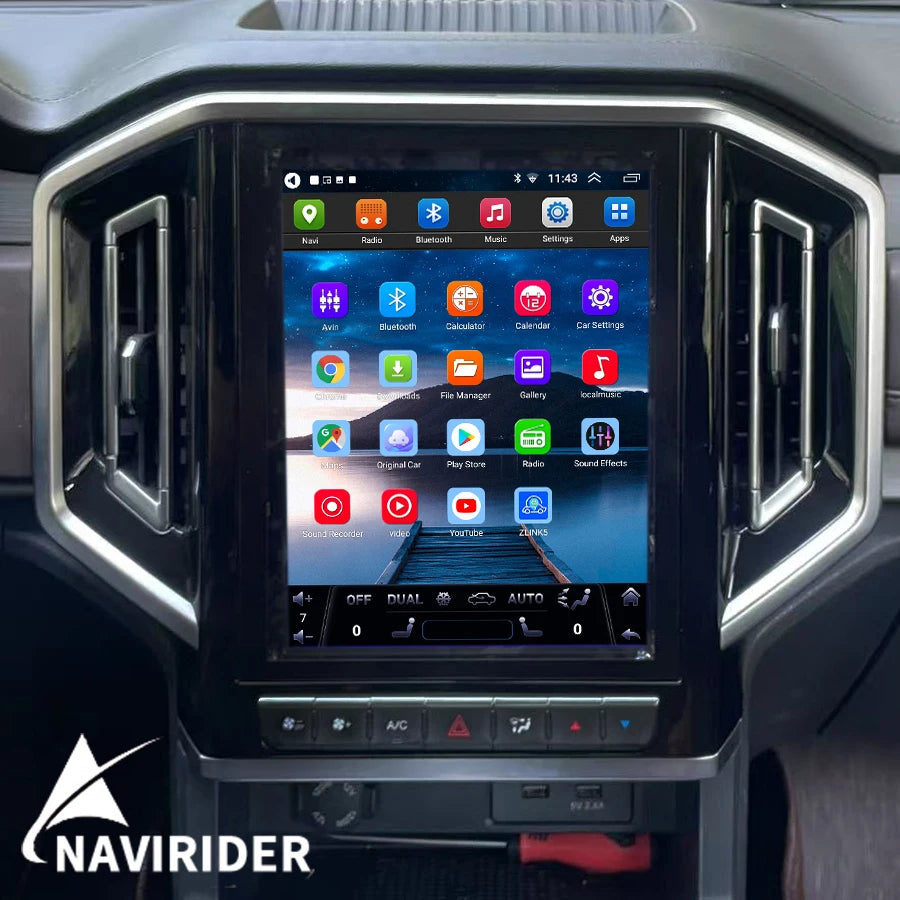 128GB BT WIFI LTE Android 14 Vertical screen For Jianghuai Hardship Car Radio Auto Screen