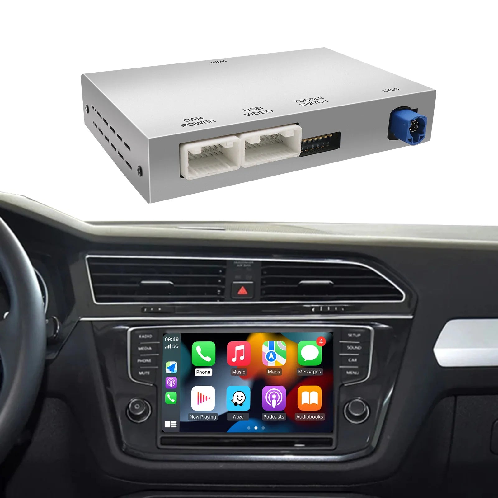 Wireless Carplay Android Auto For VW Tech Box pour Skoda Octavia A5 Golf 7 Polo Passat B8