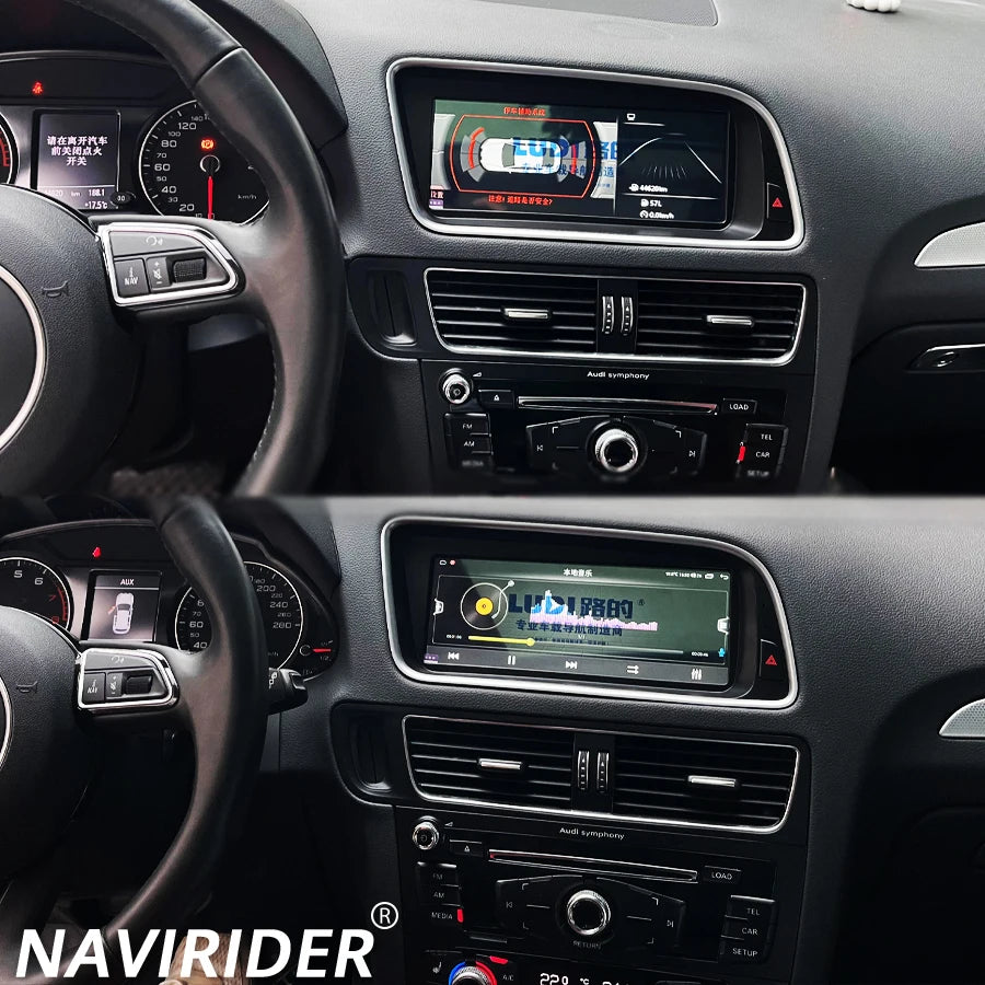 8.8Inch Navirider Navi Wireless Carplay Car Multimedia Video Player For Audi Q5 2009-2017