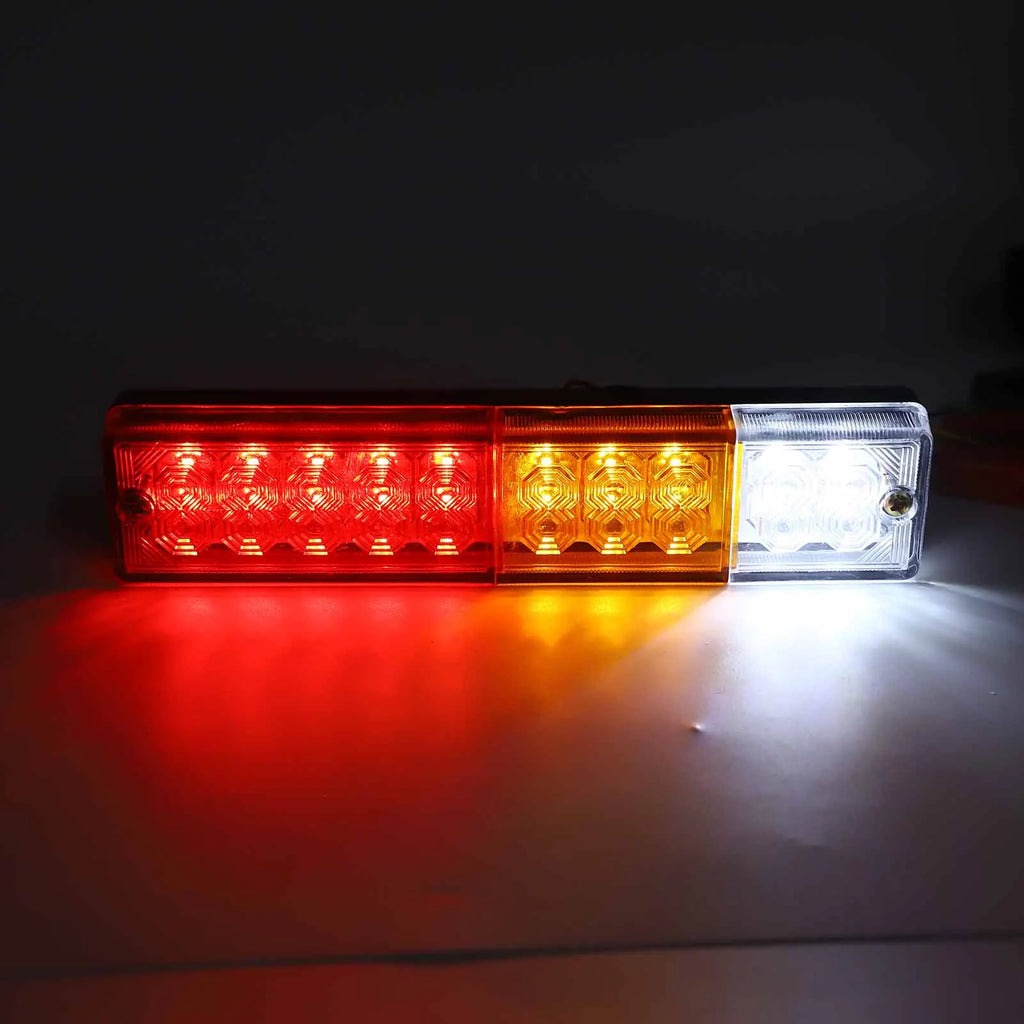 2pcs LED 12V/24V Tail Light Waterproof Car Truck Trailer Camper Van Stop Brake Rear Reverse Indi - Canbus LED Car Light