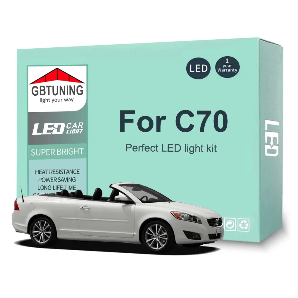 LED Interior Light Kit for Volvo C70 873 542 Convertible 1998-2009 - Canbus Dome Map Door Trunk Bulbs | AUTOKITSHOP