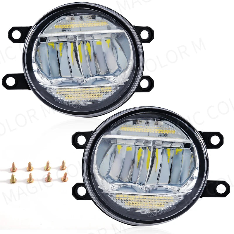 2in1 Car LED Fog Light DRL Daytime Running Lamp for Toyota Corolla Camry Prius Tacoma RAV4 | AUTOKITSHOP