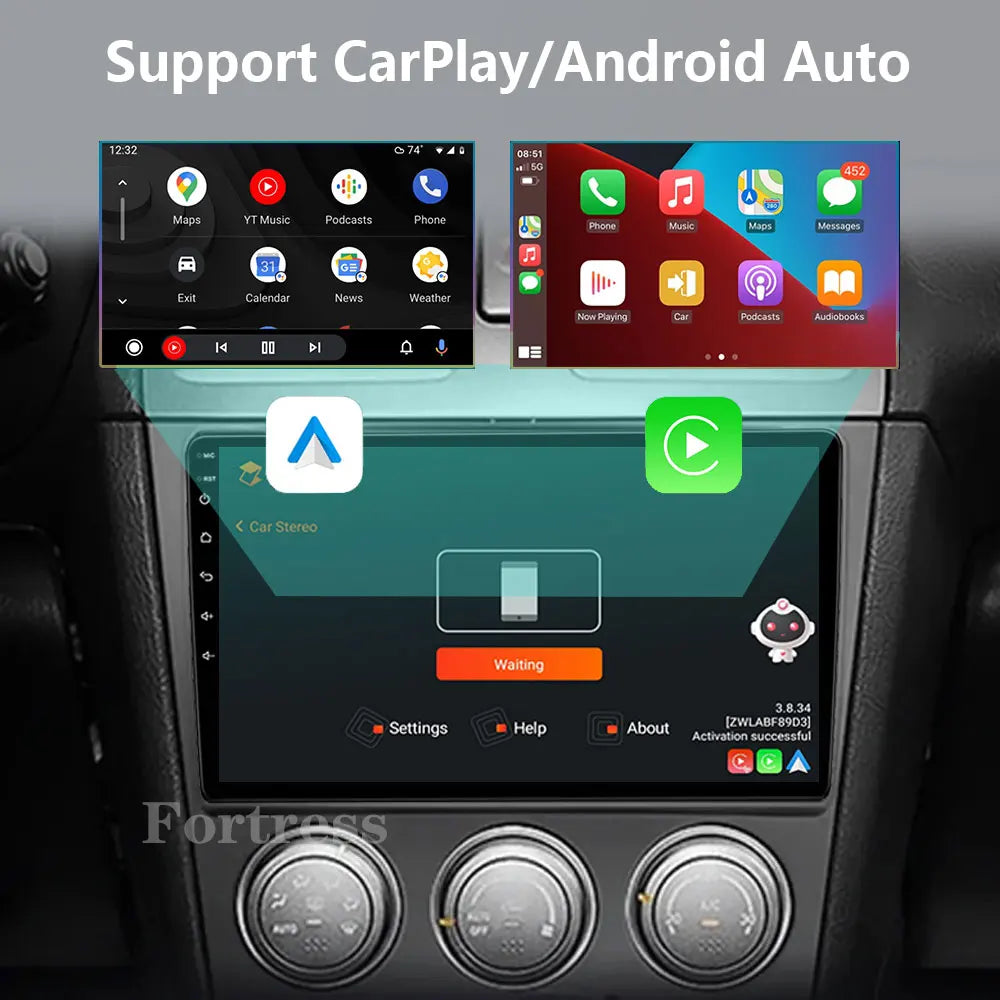 Android 16 For Subaru Impreza WRX 2003 - 2007 2K QLED Android Car Radio Multimedia Video P