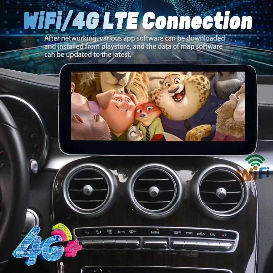 Android Screen Navigation Dashboard For Mercedes Benz C Class W205 C180 C200 C220 C300 C35 | AUTOKITSHOP