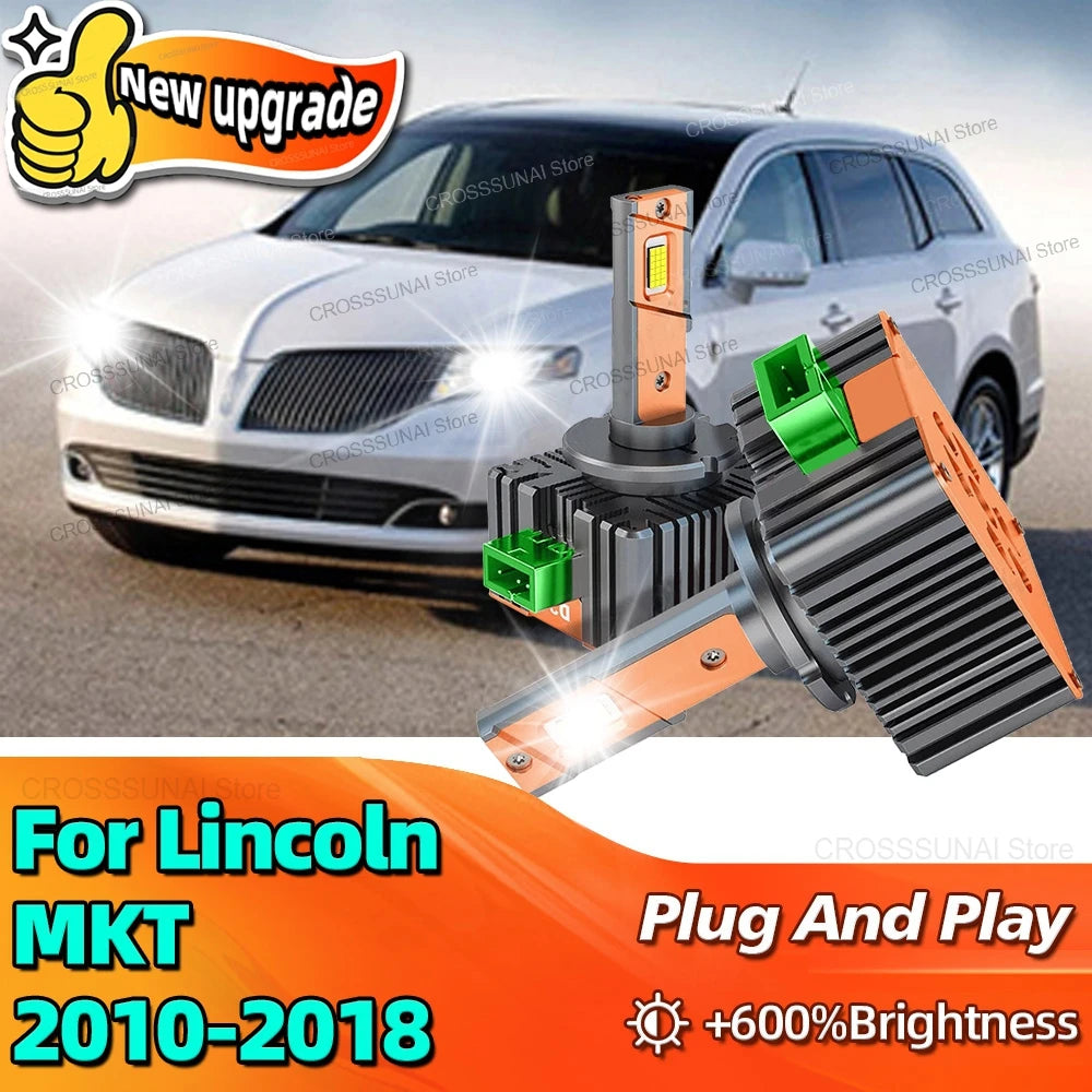 For Lincoln MKT 2010 2011 2012 2013 2014 2015 2016 2017 2018 LED Headlight Bulbs D3S Car L