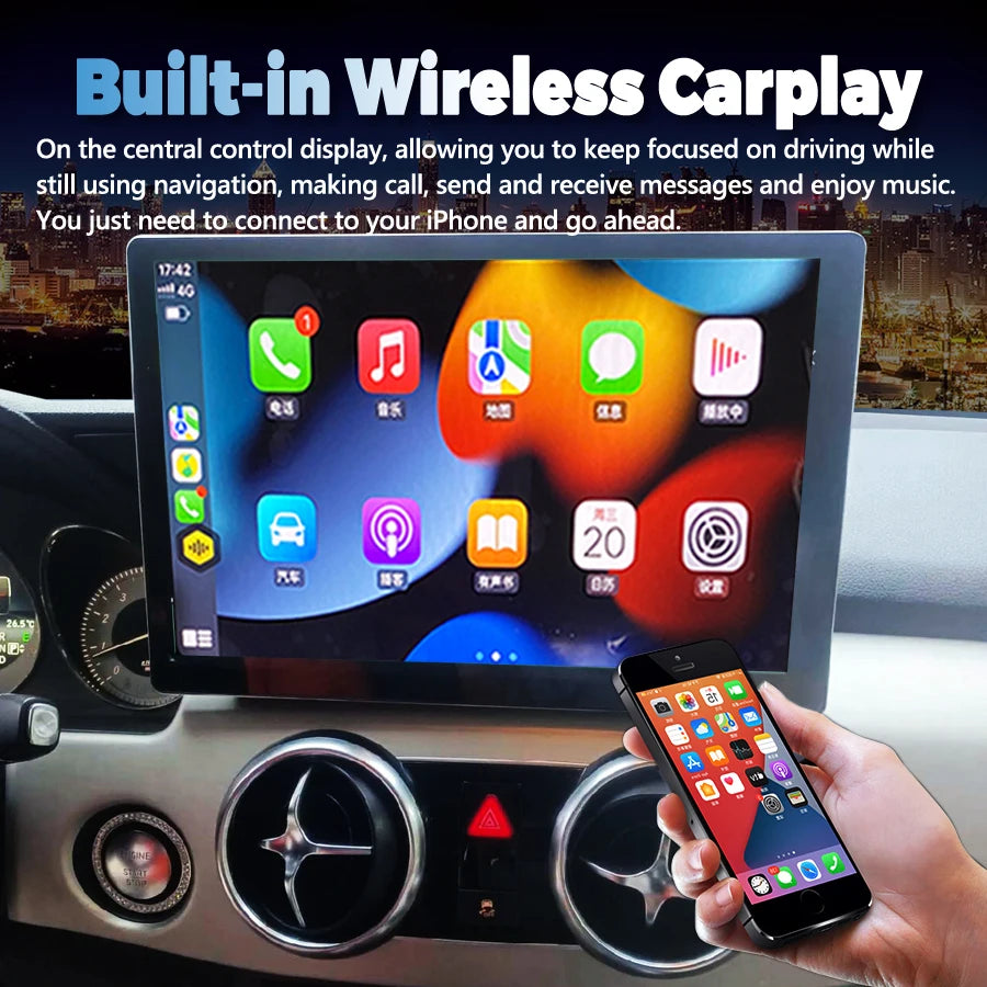 13.3inch Android 14 Carplay Auto Car Multimedia Player For Benz Benz glk glk200 glk260 glk