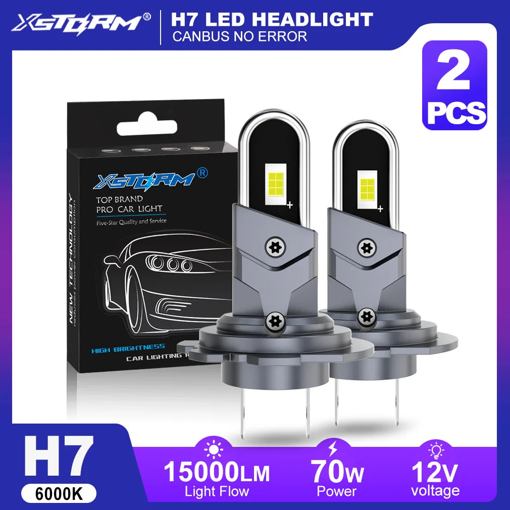 XSTORM H4 LED Headlight Canbus H7 H11 9005 9006 LED Light Bulbs With Fan Turbo Lamps U-Sha