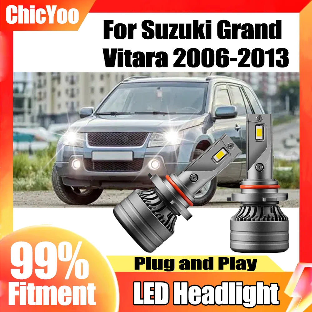 2X 120W 28000LM 9005 LED Headlights 6000K White Canbus No Error For Suzuki Grand Vitara 20