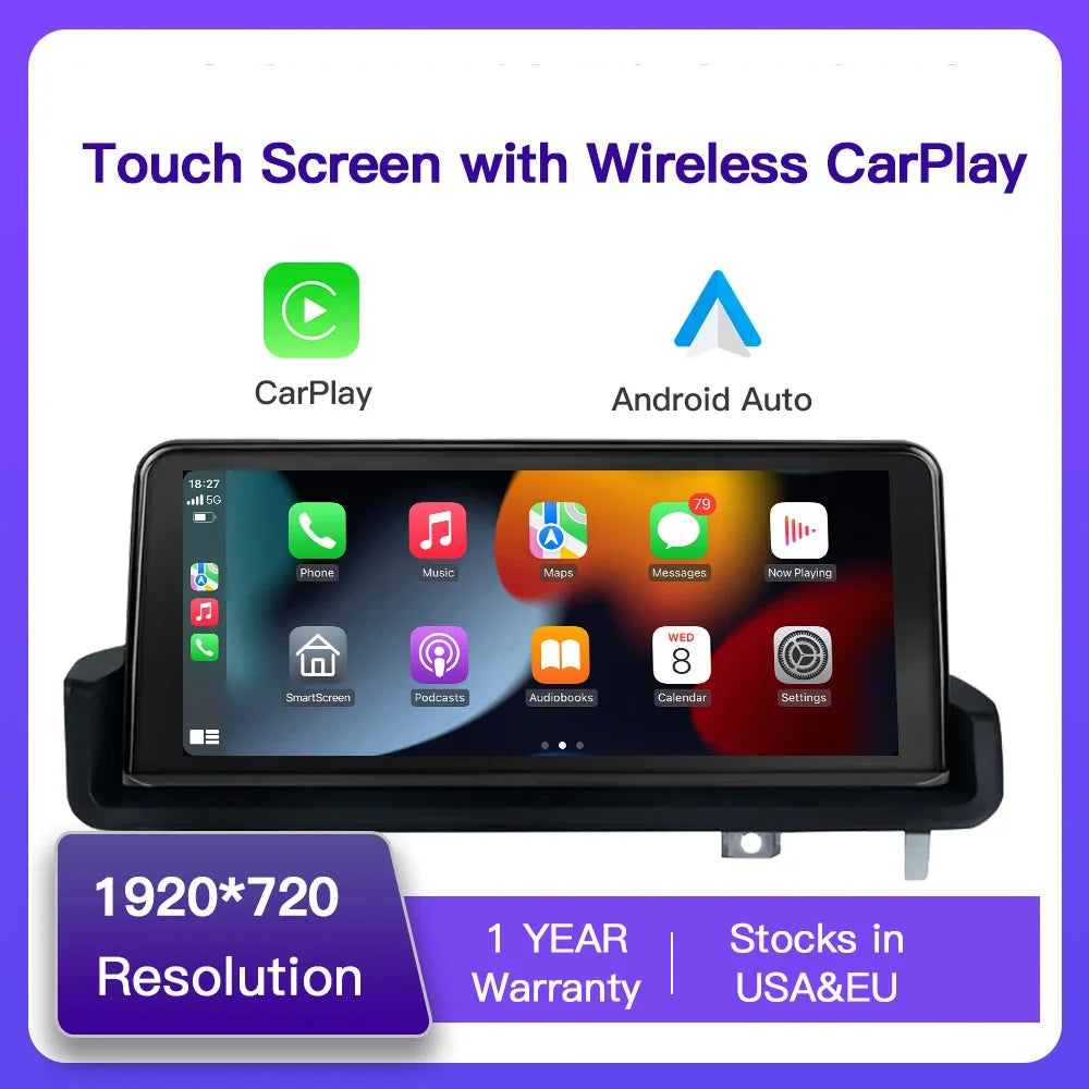 10.25'' Wireless Carplay Multimedia Display Screen Android Auto For BMW 1/2/3/4 Series F20 | AUTOKITSHOP