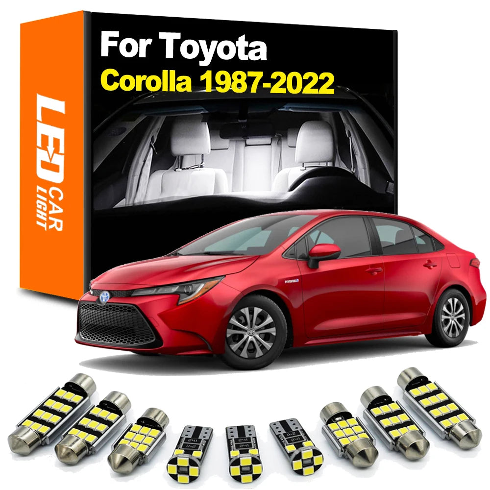 LED Interior Light Kit for Toyota Corolla 1987-2015 - Canbus Dome Map Door Trunk Bulbs | AUTOKITSHOP
