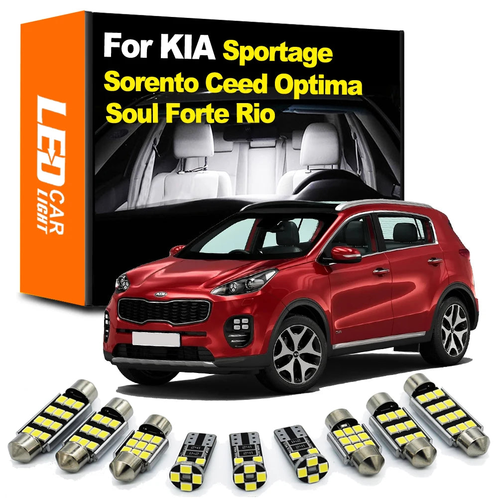 LED Interior Light Kit for KIA Sportage 2 3 4 Sorento JC XM UM CEED ED JD CD Rio 1 2 3 4 Optima Soul AM Forte Canbus ...