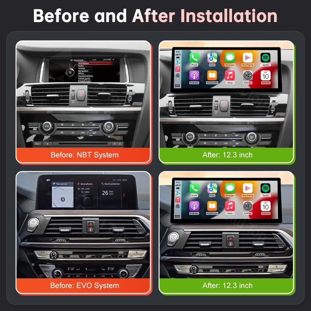 12.3 inch Linux Screen Car Multimedia Display For BMW X3 X4 F25 F26 2011-2022 CIC NBT EVO  | AUTOKITSHOP