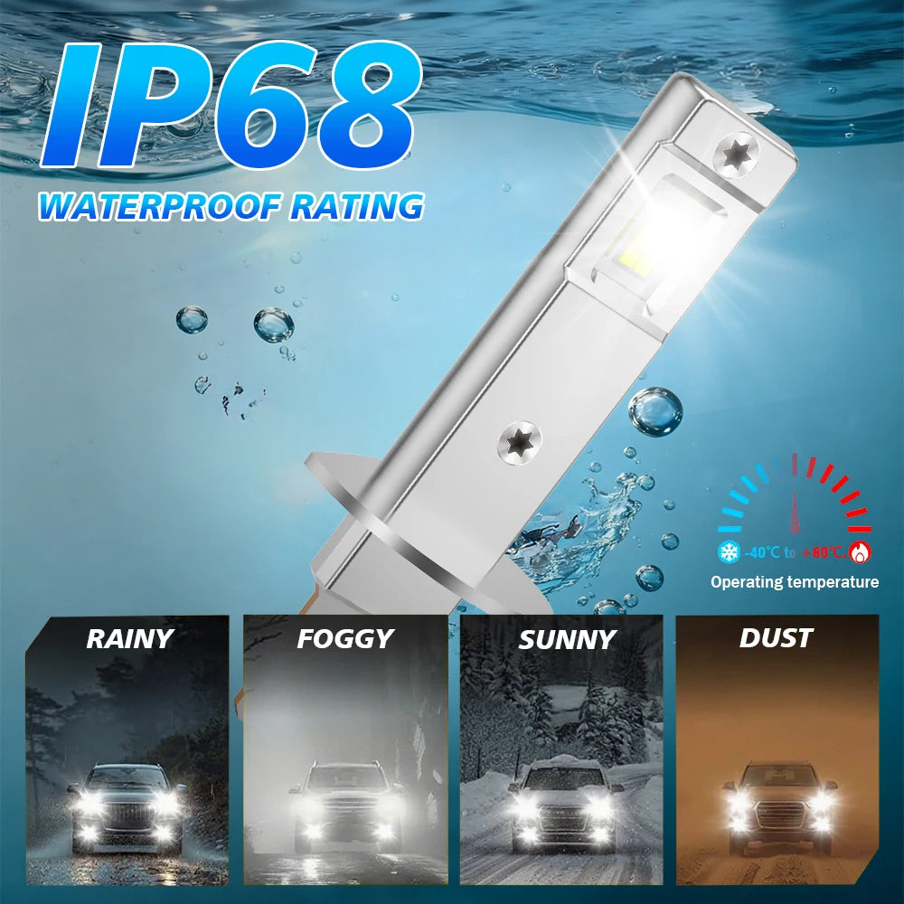 LED Headlight Bulbs High Power Auto Lights 50000LM For OPEL ASTRA J P10 2009 2010 2011 201