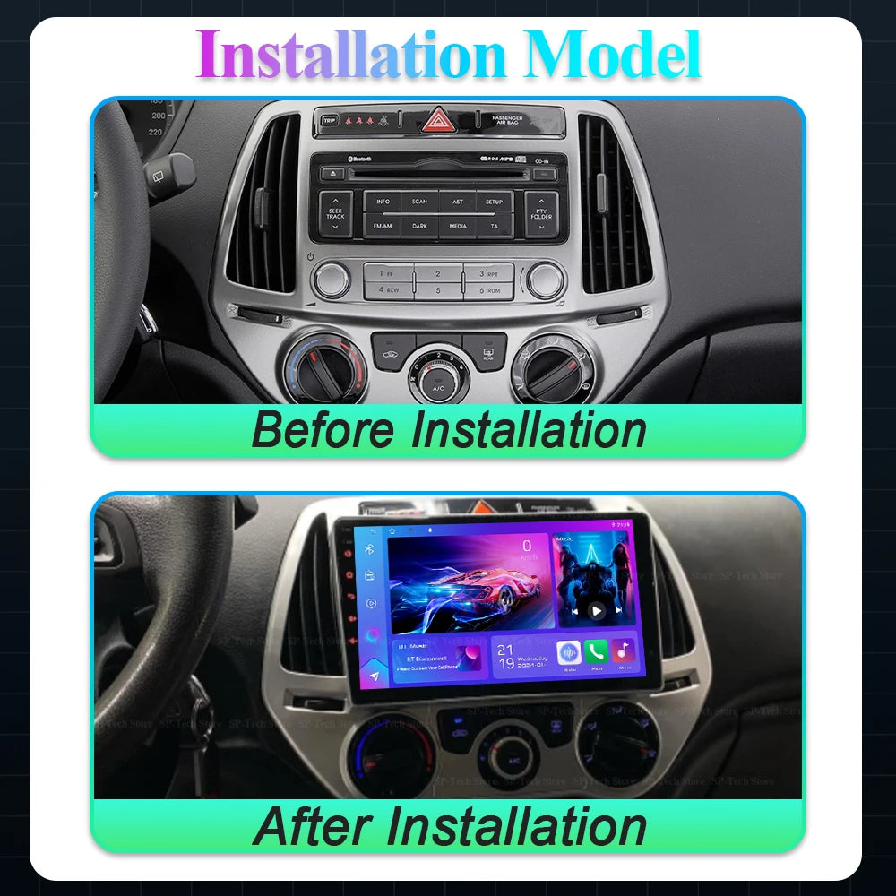 Android 16 Carplay For Hyundai I20 2010 2012 2013 2014 Car Radio Stereo Multimedia Video P | AUTOKITSHOP